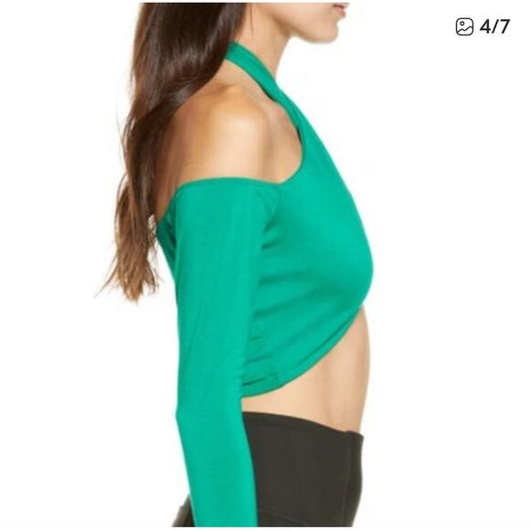 Naked Wardrobe Hotline Coldshoulder
Green Crop Top - Picture 3 of 8